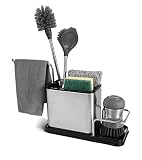 MB Home Spülbecken Organizer - Edelstahl Küchen Organizer - Praktische Spülutensilien Aufbewahrung - Quality Kitchen Organizer - Waschbecken Organizer für Spülbürsten, Lappen & Schw