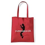 Art T-Shirt, Tasche Shoulder Michael Jackson Moonwalker, Rot, m-j-moonwalker-bag-red Einheitsgröß