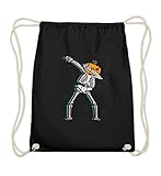 EBENBLATT Pumpkin Dab Move Dabbing Skelett Skeleton Tanzen Dance Halloween Trend cool geil Geschenk - Baumwoll Gy