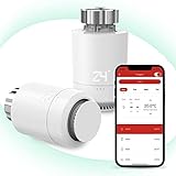 Maxcio Smarter Thermostat Kompatibel mit Alexa & Google Assistant, WiFi Gateway und 2.4Ghz WiFi erforderlich, WLAN Heizkörperthermostat mit Kindersicherungfunk