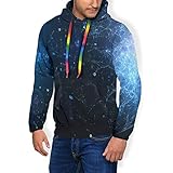 JOJOSHOP Abstrakter Computer Cyberspace Hintergrund Hoodies Pullover Kapuzen-Sweatshirts für Herren Gr. Medium, Schw