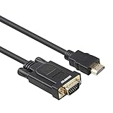 BENFEI HDMI zu VGA Konverter-Kabel 3m, HDMI zu VGA D-SUB 15 Pin M/M Unterstützung Volles 1080P umwandeln Signal von HDMI Eingang Laptop HDTV zu VGA Ausgang Monitoren Projektor,Fernsehapp