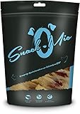 SnackOMio knusprige Kaninchenohren an Hühnerbrustfilet Premium Kausnack für Hunde, 70 g