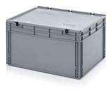 Eurobehälter-Eurobox 80 x 60 x 43,5 cm mit Scharnierdeckel inkl. gratis Zollstock