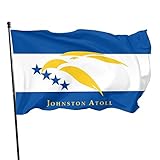 Wavin flag Flag of Johnston Atoll Personalisierte horizontale Werbeflagge Werbefahne (ohne Fahnenmast) Fahne mit Ösen Flagge 90 x 150 cm Flagg