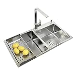 sink Spüle Edelstahlspüle, Haushaltsküche, Spülbecken, Waschbecken im Badezimmer, große Doppelspüle, mit Zubehör und W