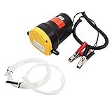 Ölabsaugpumpe, 12V 60W Elektrische Flüssigölabsaugpumpe Öltransferpumpe Fluidextraktor Diesel-Absaugpumpe mit Schläuchen für Boot Auto Motorrad Fahrzeug