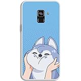 Generic Drucken Mit Blue Shiba Inu Weiches TPU Schlank, Dünn Kompatibel Mit Samsung 2018 A5 A8 Boy