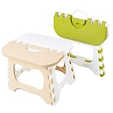 liuer Klapphocker, 2PCS Tritthocker Faltbar Kunststoff Hocker Klappbar Klein Küchenhocker Klapptritt Badhocker Klappbar Klappstuhl Für Kinder Erwachsene(26x20x19cm)