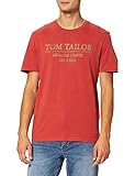 TOM TAILOR Herren 1021229 T-Shirt, 10579 - Used Red, XL