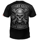 Dynamix Athletics T-Shirt Fight Club Schwarz - Streetwear Crime Old School Hooligan Shirt für Herren (L)