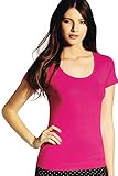 Esmara Damen T-Shirts 2 Stück Stretch Pink - Schwarz M 40-42