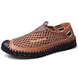 SeeuAGgin Kletterschuhe Herren Wandern Outdoor Sport rutschfest Elastisch Slip-on Atmungsaktiv Mesh Obermaterial Kollisionsvermeidung Runde Zehennaht Flach (Color : Yellow, Size : 38 EU)