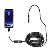 pancellent USB Android Endoskop 2,0 Megapixel CMOS HD 2 in 1 wasserdichte Endoskop Inspektionskamera Starre Schlangenkabel (5 Meter) für Smartp