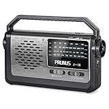 PRUNUS J-15 Tragbares Radio UKW/FM/AM/SW, Klein Radio Weltempfänger Batteriebetrieben mit Strom, Kofferradio Transistorradio Senioren Radio mit Kabel, Lautsprecher und Taschenlampe für N