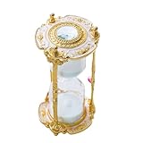 Deko Wohnzimmer Geschenk Sanduhren Sanduhr 15 Minuten, Vintage Sanduhr Sanduhren Antike Zinklegierung Sanduhruhr Mit Weißem/Rotem S