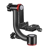 Neewer GM100 Professionell Hochleistungs Kohlefaser Gimbal Stativkopf mit 1/4-Zoll Schnellwechselplatte, Lagerstruktur unterstützt reibungslos 360-Grad Panoramaaufnahmen für DSLR-Kameras bis zu 13,6kg