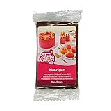 FunCakes Mandelhaltige Zuckermasse (holländisches Marzipan) Dark Brown: Einfach zu verwenden und glatt, einfach auszurollen, perfekt zum Dekorieren von Kuchen, Halal, koscher und glutenfrei. 250 g