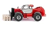 siku 3507, Manitou MHT 10230 Teleskoplader, 1:50, Metall/Kunststoff, Rot, Inkl. 3