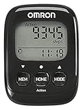 OMRON Schrittzähler Walking Style IV mit präzisem 3D Sensor zur Messung von Schritten, Entfernung, normalen und aeroben Schritten sowie verb