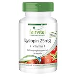 Lycopin Kapseln mit Vitamin E - 25mg Lycopin - VEGAN - 90 Kapseln - mikroverkap