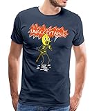 Spreadshirt Adventure Time Mit Finn Und Jake GRAF Zitronenbaum Männer Premium T-Shirt, M, Navy