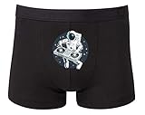 Druckerlebnis24 Boxershort - Astronaut Dj Comic Universum - Unterhose für Herren und M