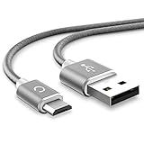 CELLONIC® USB Kabel 1m kompatibel mit Medion LifeTab P10602 / X10605 / S10366 / S10334 / X10311 / X10302 / P8912 / P10505 / P10400 Ladekabel Micro USB auf USB A 2.0 Datenkabel 2.4A grau Ny