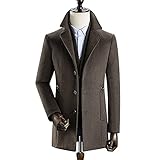 SCDZS Winterwolle, verdickter Trenchcoat, Herren, Wolle, verdickte Jacken (Farbe: Camel, Größe: XL, Code)