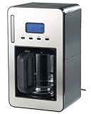 Rosenstein & Söhne Kaffeemaschine mit Timer: Programmierbare Kaffeemaschine für bis zu 12 Tassen, 1.000 Watt (Kaffeevollautomat programmierbar)