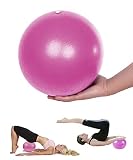 Mupack Gymnastikball Klein Pilates Ball - 25 cm Yoga Pilates Ball Kleine Übung Ball, Gymnastikball inkl Ballpumpe, Rutschfester&Superleichter Soft Pilates Ball, Fitness Ball für Yoga,Heim, Büro(Pink)