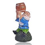 TY&WJ Bier Guzzling Garten GNOME Statuen,Harz Biertrinken Elfenzwerg Figur,Lustig Oktoberfest Bierfest Geschenke Indoor Outdoor Rasen GNOME Dekoration (Color : A)