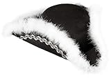 narrenkiste O28086-25-57-58 schwarz mit Silberborte Kinder-Damen-Herren Funkenhut Gr.57-58