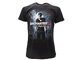 Uncharted 4 Original Sony Plastion T-Shirt mit Etikett und Originaletikett., Schwarz M