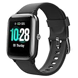 YAMAY Smartwatch,Fitness Armband mit Pulsuhren Fitness Tracker Wasserdicht IP68 Fitnessuhr Sportuhr Schrittzähler für Android iOS Handy Smart Watch mit Unterschiedliche Zifferblätter für Damen H