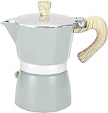 Kaffeekanne Herd Kaffeemaschine Multifunktions-Herd Kaffeemaschine Aluminium achteckig Kaffeekanne Wasserkocher (Farbe: Seeblau, Größe: 150 ml) (Farbe: Seeblau, Größe: 150 ml)