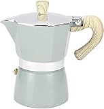 Kaffeekanne Herd Kaffeemaschine Multifunktions-Herd Kaffeemaschine Aluminium achteckig Kaffeekanne Wasserkocher (Farbe: Seeblau, Größe: 150 ml) (Farbe: Seeblau, Größe: 150 ml)