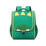 WXYPP Kinder Kindergarten Schultasche 2-3-5 Jahre alt Baby Cartoon Ridge Protection Rucksack Kleinkind Mädchen kleines Rucksack Licht Mini (Color : Green)