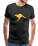 Spreadshirt Känguru Australien Beuteltier Männer Premium T-Shirt, M, Schw