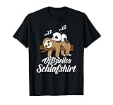 Süßes Panda mit Faultier offizielles Schlafshirt Pyjama T-S