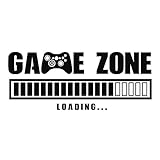 Game Zone Loading Wandtattoo, abnehmbare Wandaufkleber, schwarze PVC-Zitate für Zuhause, Büro, Wohnheim, Kinderzimmer, Schule, Zimmer, Spiegel, Fenster, Kunst-Dekoration, DIY (56 cm x 23 cm)