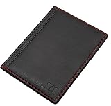 Elegantes Ausweisetui/Ausweishülle/Kreditkartenetui mit Kontrastnaht 4 Fächer MJ-Design-Germany Made in EU Designs (Design 4 / Schwarz)