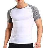 Herren Kompressionsunterwäsch Achselshirts T-Shirts Oben Fitnessstudio Sportbekleidung Polyester und Spandex