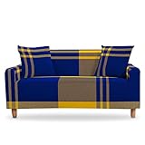 Gestreifte Gitter elastischer Sofabezug Moderne Kombination Ecksofabezug Sofabezug Stuhlschutzbezug A13 1 S