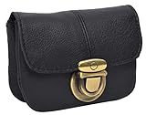 Gusti Gürteltasche Leder - Chapal Bauchtasche Festivaltasche klein Schwarz L