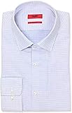 Hugo Boss Hugo by Herren Hugo Men's Sharp Fit Dress Shirt with Modified Point Collar Button Down Hemd, Open Blue, 48 DE Larg