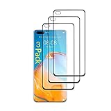 AMNIE [3 Stück] Panzerglas Schutzfolie für Huawei P40 Pro, [Kratzresistent] [Fingerabdruckresistent] [Ultradünn] Flexible Fiberglasschutzfolie Displayschutzfolie für das Huawei P40 Pro - Schw