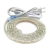 1M Led Stripe, Super Hell 5050 Lichtband, IP65 Wasserdicht, Warmweiß