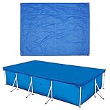 NKTIER Poolabdeckplane,Ganzjahresabdeckplane Pools PE,Winterabdeckplane für Becken ,Rechteckig Pool Abdeckplane (190cm*140cm)
