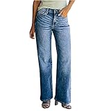 Damen Skinny High Waist Jeans Stretch Jeanshose Löcher Elegant Röhrenjeans Frauen Risse Ripped Lang Eng Denim Hose Destroyed Jeggings Bleistifthose H